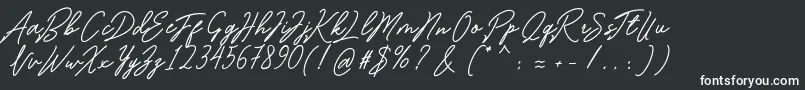 Romantina Font – White Fonts on Black Background