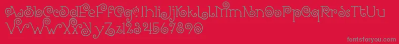 Romantine Demo-Schriftart – Graue Schriften auf rotem Hintergrund
