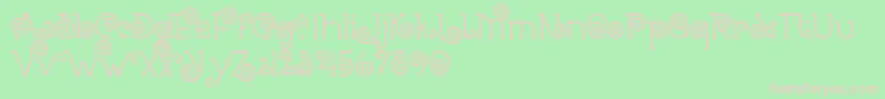 Romantine Demo Font – Pink Fonts on Green Background