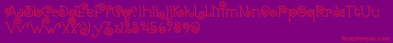 Romantine Demo Font – Red Fonts on Purple Background