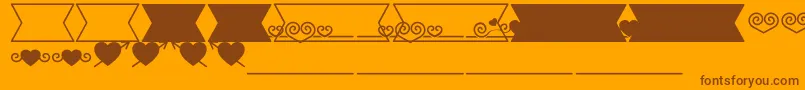 Romantine Dingbats Font – Brown Fonts on Orange Background
