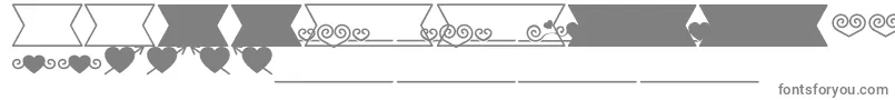 Romantine Dingbats Font – Gray Fonts on White Background