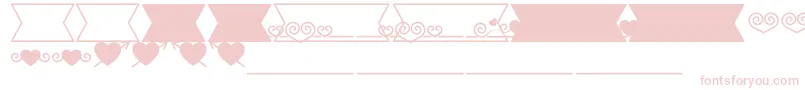 Romantine Dingbats Font – Pink Fonts on White Background