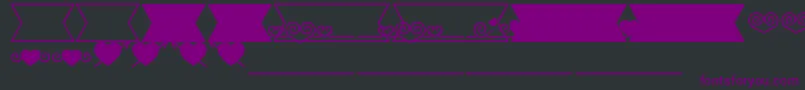 Romantine Dingbats Font – Purple Fonts on Black Background