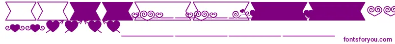 Romantine Dingbats Font – Purple Fonts on White Background