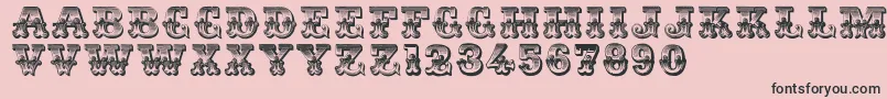 Romantiques Font – Black Fonts on Pink Background