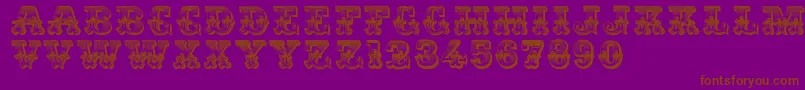 Romantiques Font – Brown Fonts on Purple Background