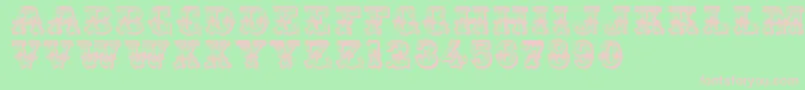 Romantiques Font – Pink Fonts on Green Background