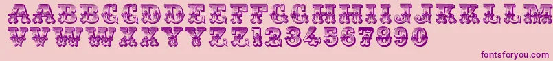 Romantiques Font – Purple Fonts on Pink Background