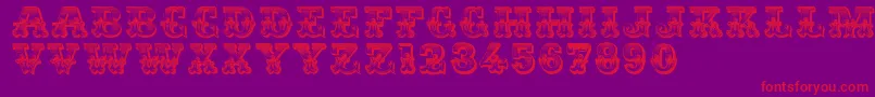 Romantiques Font – Red Fonts on Purple Background