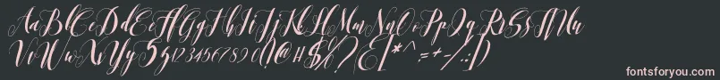 romantis momen Font – Pink Fonts on Black Background