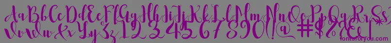 Romantis Font – Purple Fonts on Gray Background