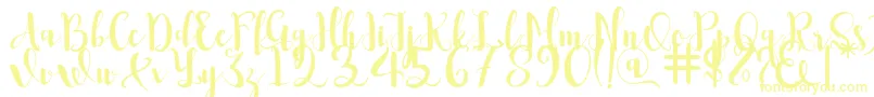 Romantis-Schriftart – Gelbe Schriften