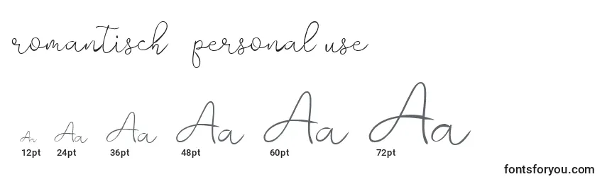 Romantisch   personal use (139077) Font Sizes