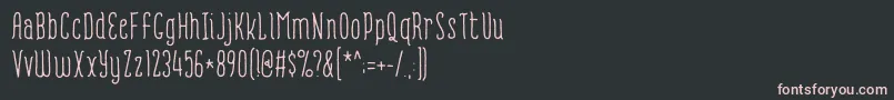 Czcionka Romantisk DEMO – różowe czcionki na czarnym tle