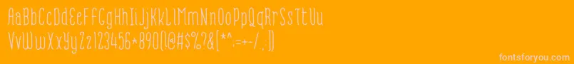 Romantisk DEMO Font – Pink Fonts on Orange Background