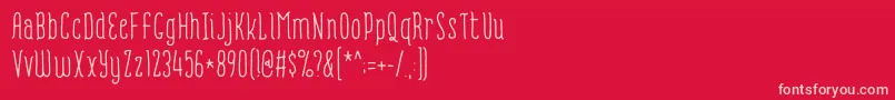 Romantisk DEMO Font – Pink Fonts on Red Background