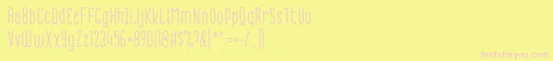 Romantisk DEMO Font – Pink Fonts on Yellow Background