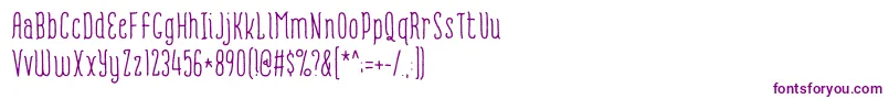Romantisk DEMO Font – Purple Fonts on White Background