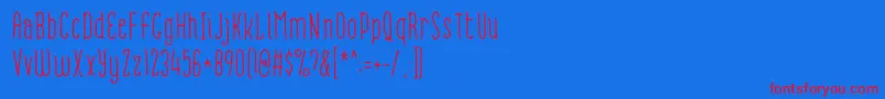 Romantisk DEMO Font – Red Fonts on Blue Background