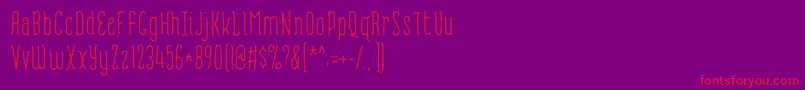 Romantisk DEMO Font – Red Fonts on Purple Background