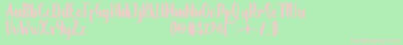 Romanttica Font – Pink Fonts on Green Background