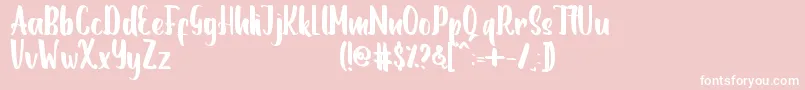 Romanttica Font – White Fonts on Pink Background