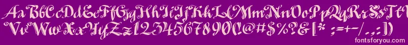 Minusmanc Font – Pink Fonts on Purple Background