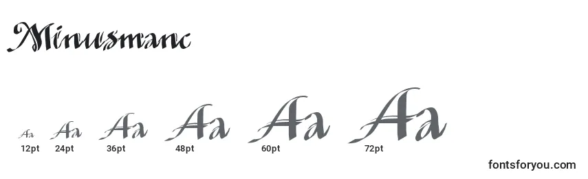 Minusmanc Font Sizes