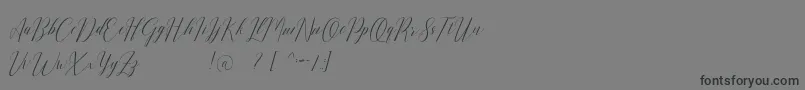Romarya dafont Font – Black Fonts on Gray Background