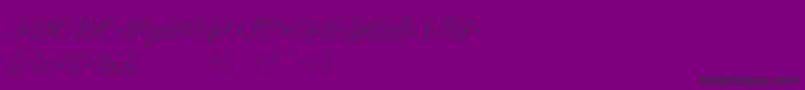 Romarya dafont Font – Black Fonts on Purple Background