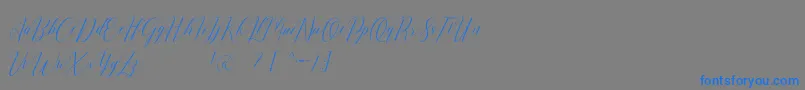 Romarya dafont Font – Blue Fonts on Gray Background