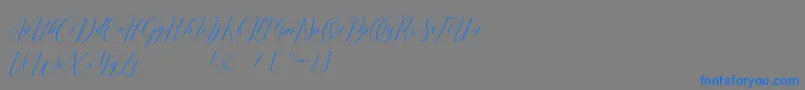 Romarya dafont-Schriftart – Blaue Schriften auf grauem Hintergrund