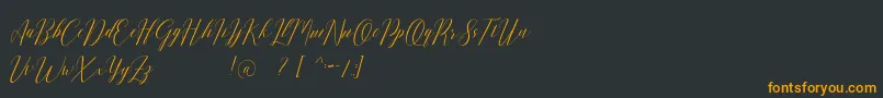 Romarya dafont Font – Orange Fonts on Black Background