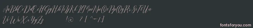 Шрифт Romarya dafont – розовые шрифты на чёрном фоне