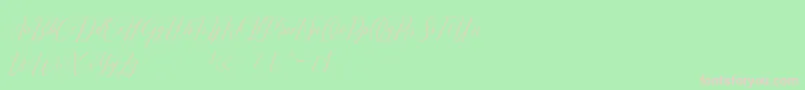 Шрифт Romarya dafont – розовые шрифты на зелёном фоне