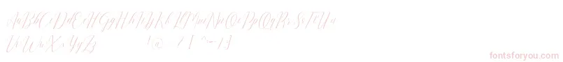 フォントRomarya dafont – 白い背景にピンクのフォント