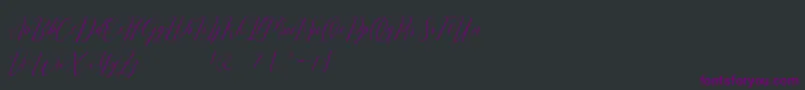 Шрифт Romarya dafont – фиолетовые шрифты на чёрном фоне