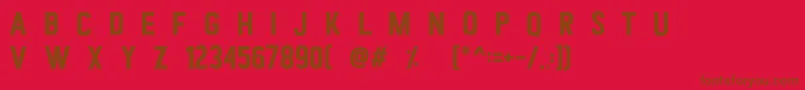 Romedhal Sans Font – Brown Fonts on Red Background