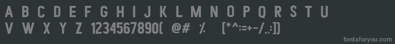 Romedhal Sans Font – Gray Fonts on Black Background