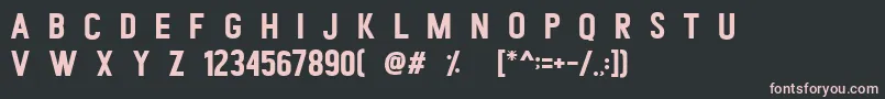 Шрифт Romedhal Sans – розовые шрифты на чёрном фоне