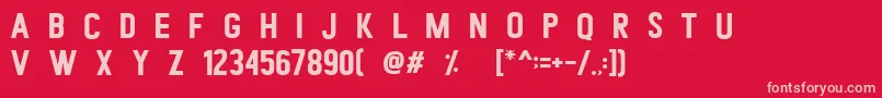 Romedhal Sans Font – Pink Fonts on Red Background