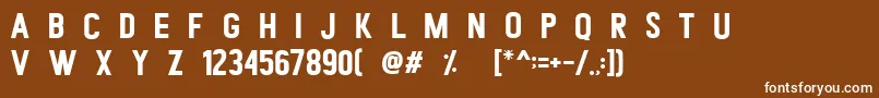 Romedhal Sans Font – White Fonts on Brown Background