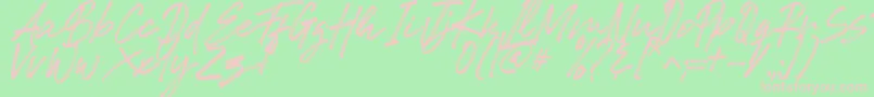 Romeo Fans Font – Pink Fonts on Green Background