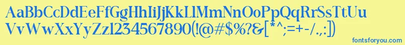 Подробнее о шрифте Romerio Шрифт Romerio – синие шрифты на жёлтом фоне