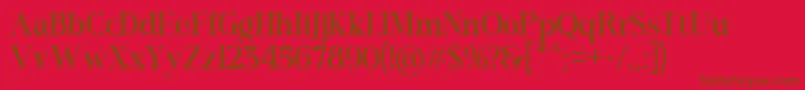 Romerio Font – Brown Fonts on Red Background