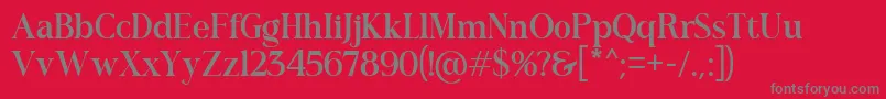 Romerio Font – Gray Fonts on Red Background