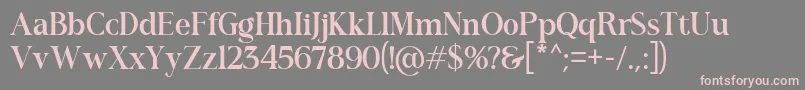 Romerio-Schriftart – Rosa Schriften auf grauem Hintergrund