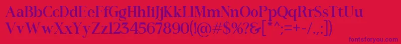 Romerio Font – Purple Fonts on Red Background