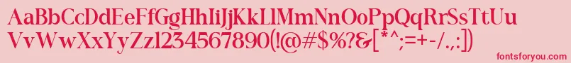 Romerio Font – Red Fonts on Pink Background